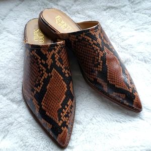 Franco Sarto Rayna Snakeskin 1 Embossed Mule NWOT